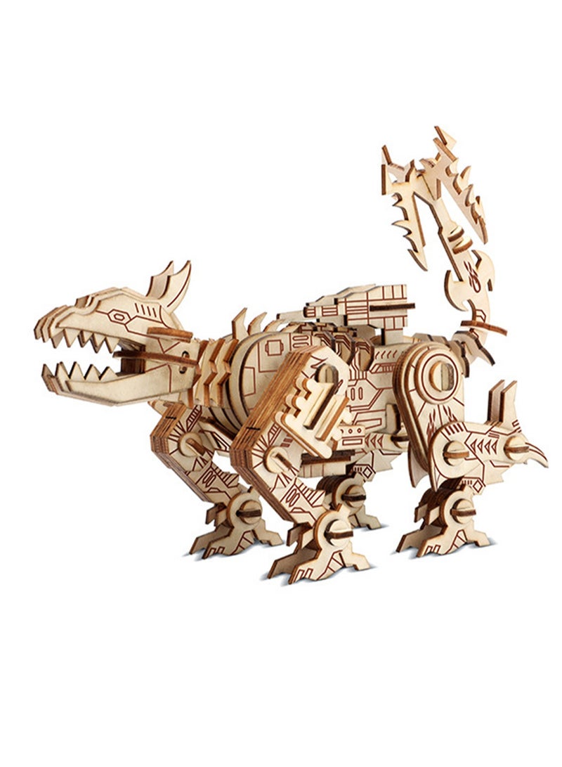 Children's Educational Toy Laser Wooden 3D Assembly Model Robot(Robot Dog 144Pcs) - Image 1